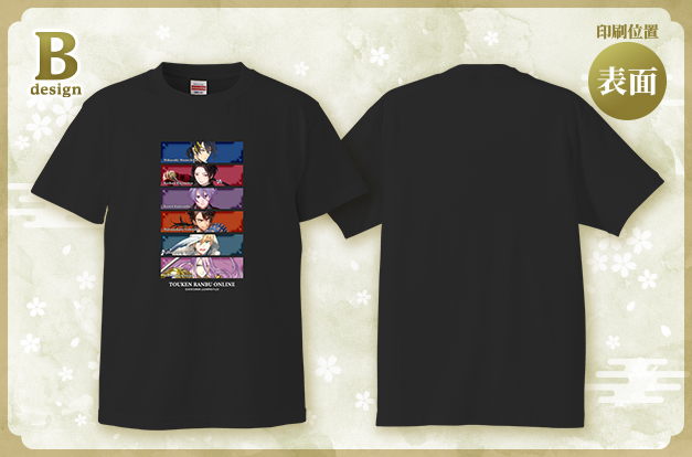 刀剣乱舞ONLINE カスタムラボ Tシャツ Bパターン 前面デザイン